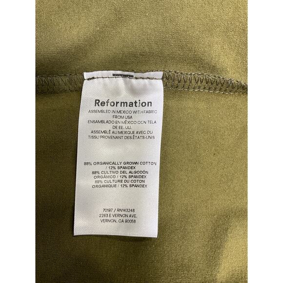 Reformation 'Nadia' Green Cotton Knit Dress Size XS - Picture 5 of 5